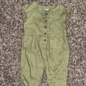 Old Navy Kids Green Button-Front Romper